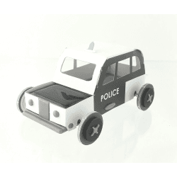 Voiture Solaire en Carton (pompiers, police, la poste, taxi...) - Litogami Police