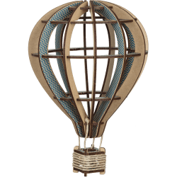 Maquette Montgolfière en bois - Kelpi Bleu
