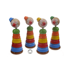 Clown Empilable en Bois