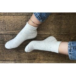 Chaussettes-Chaussons "Slower" Écrues (Issues De Chaussettes Recyclées!) 42/44