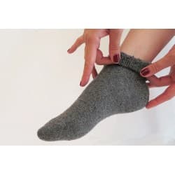 Chaussettes-Chaussons "Slower" Grises (Issues De Chaussettes Recyclées!) 42/44