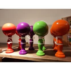 Grand Bilboquet en Bois Laqué Vert