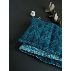 Bouillotte cervicale aux graines de lin - Bleue
