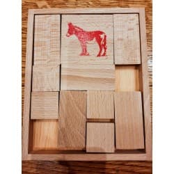 Casse-Tête en bois - Jeu de l'âne rouge