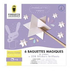 6 Baguettes Magiques à Fabriquer + 228 Stickers - Pirouette Cacahouète