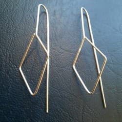 Boucles d'oreilles "Losange" Argent
