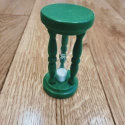 Sablier Vintage en Bois (5 coloris disponibles) Vert