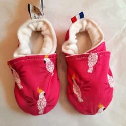 Chaussons "Perroquets Rose" 21-22 (12 à 18 mois)