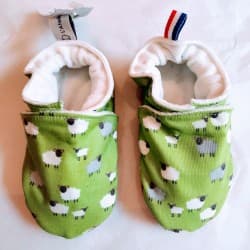 Chaussons "Moutons" 17-18 (3 à 9 mois)