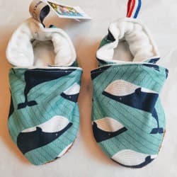 Chaussons "Baleines" 19-20 (9 à 12 mois)