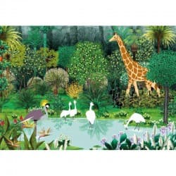 Puzzle Michèle Wilson 24 pièces "L'oasis de Kirikou" - Découpé à la Main