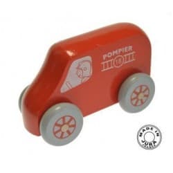 Camion de pompier en bois
