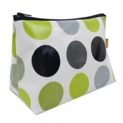 Grosse trousse en toile de coton enduite (8 coloris disponibles) Pois 3