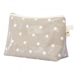 Grosse trousse en toile de coton enduite (8 coloris disponibles) Pois 1