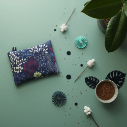 Petite Bouillotte aux graines de lin - Cobalt