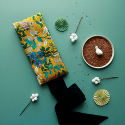 Bouillotte ceinture aux graines de lin - Nature jaune