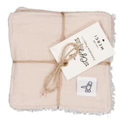 Fagot de 3 lingettes lavables - La Cigogne de Lily Sable