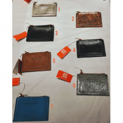 Porte-cartes compact en cuir - Upcyclé (7 Coloris Disponibles) - Bandit Manchot Coloris 5