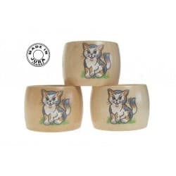Rond de Serviette "Chat" en bois