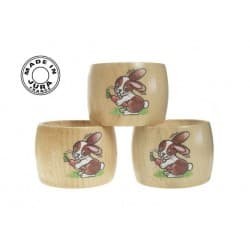 Rond de Serviette "Lapin" en bois