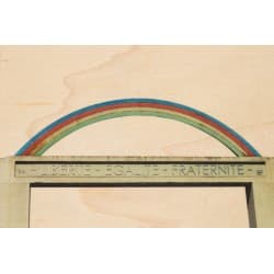 Carte postale en bois "Liberté, Egalité, Fraternité" - Woodhi