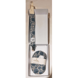 Coffret Naissance - Chaussons + Attache-tétine (9 coloris) - La Cigogne de Lily Milo Blue