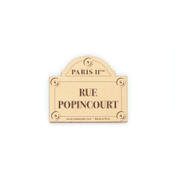 Magnet en cuir - Plaque de rues parisiennes Popincourt