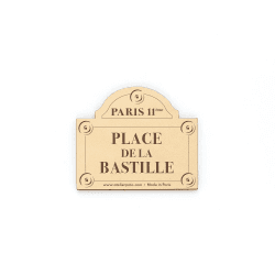 Magnet en cuir - Plaque de rues parisiennes Bastille