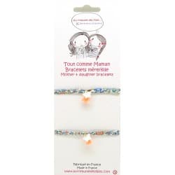 Bracelets "mère-fille" - Etoile en nacre - Au royaume des filles