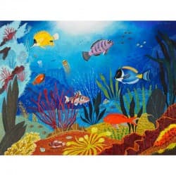 Puzzle Michèle Wilson 50 Pièces "Poissons tropicaux" - Découpé à la Main