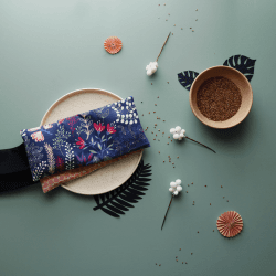 Bouillotte ceinture aux graines de lin bio - Cobalt