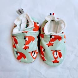 Chaussons "Renards Turquoise" 19-20 (9 à 12 mois)
