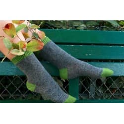 Chaussettes "Paris" (Issues De Chaussettes Recyclées!) Vert 39/41