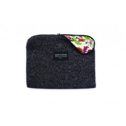 Housse grise-lurex pour tablette / iPad (Issue de chaussettes recyclées!)