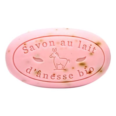 Savon galet rose 110g au lait d'ânesse bio - bell' ânesse en provence