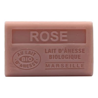 Savon rose 125g au lait d'ânesse bio - bell' ânesse en provence
