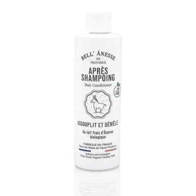 Après-shampoing au lait d'ânesse bio - 250ml - bell' ânesse en provence - bell' ânesse en provence