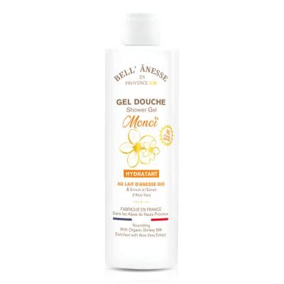 Gel douche monoï au lait d'ânesse bio - label monoï