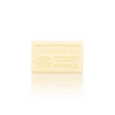 Savon mimosa au lait d'ânesse bio 60g- bell 'ânesse en provence - bell' ânesse en provence