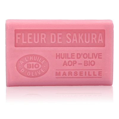 Savon fleurs de sakura à l'huile d' olive aop - bio