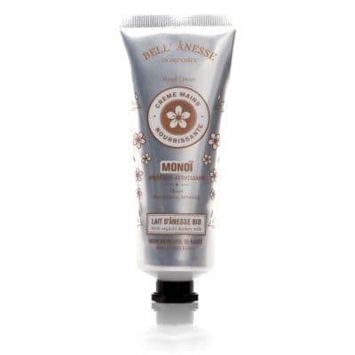 Crème mains monoï au lait d'ânesse bio 75ml - bell' ânesse en provence