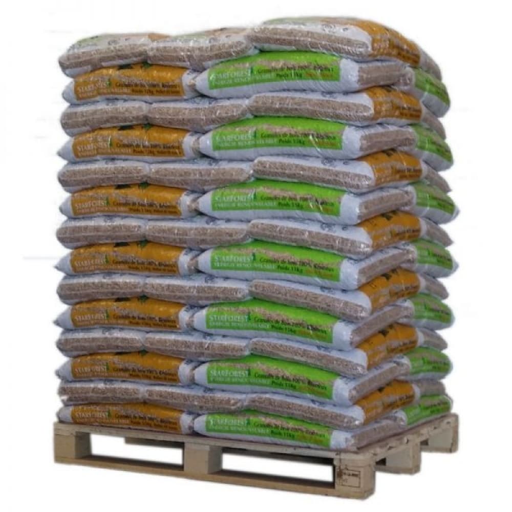 Palette de pellets StarForest – 100 % résineux – 1 000 kg