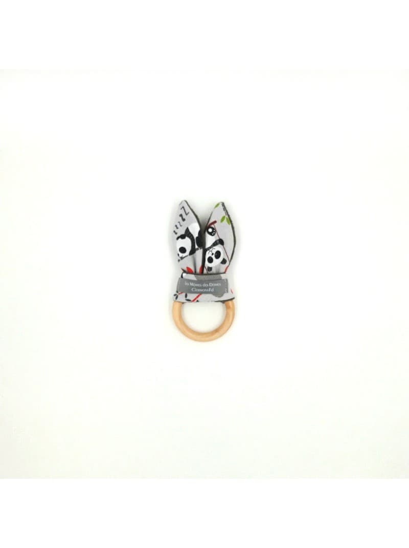 Anneau de dentition pandi panda gris