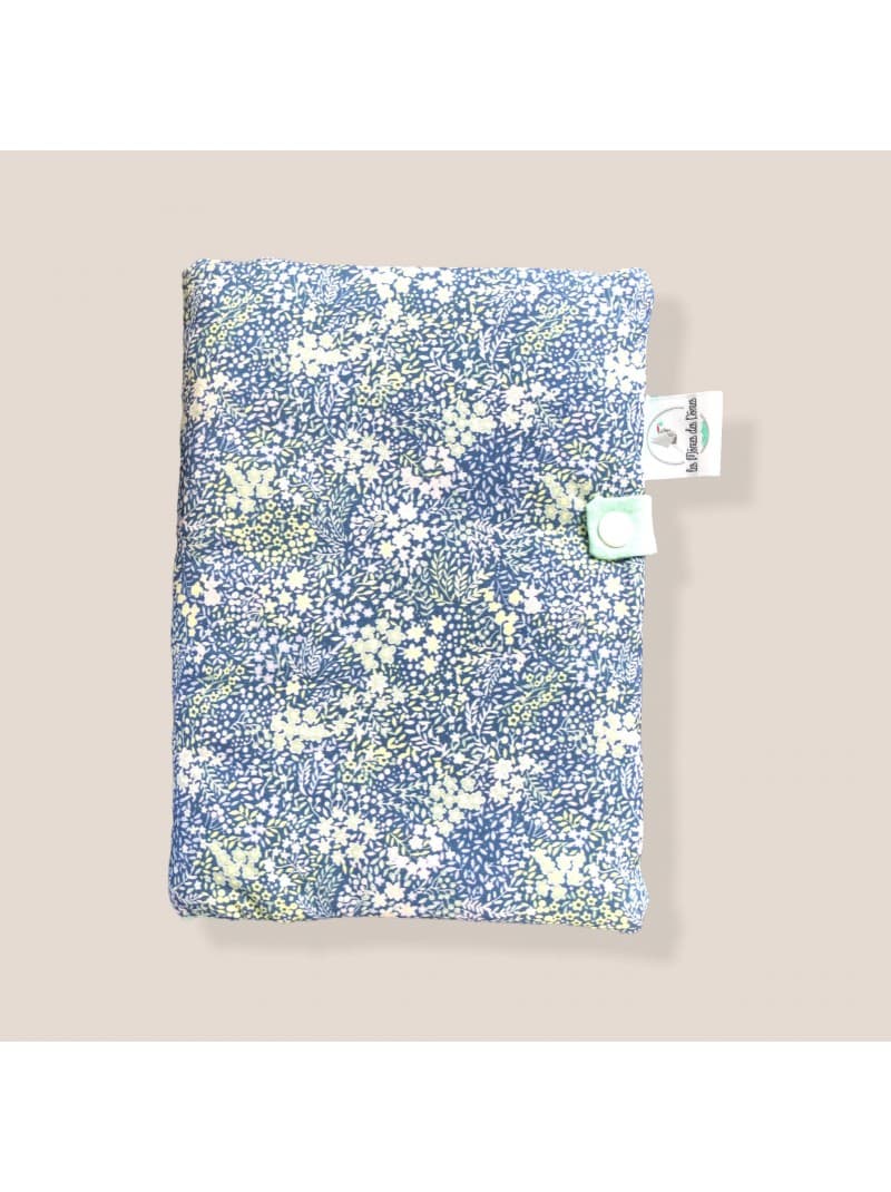 Protège carnet de santé Fleur bleue Non