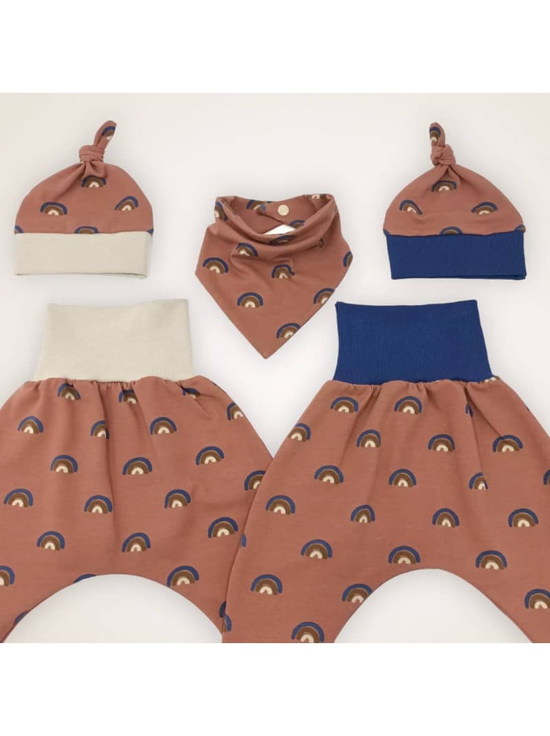 Bonnet évolutif avec noeud Iris Beige 12mois-3ans