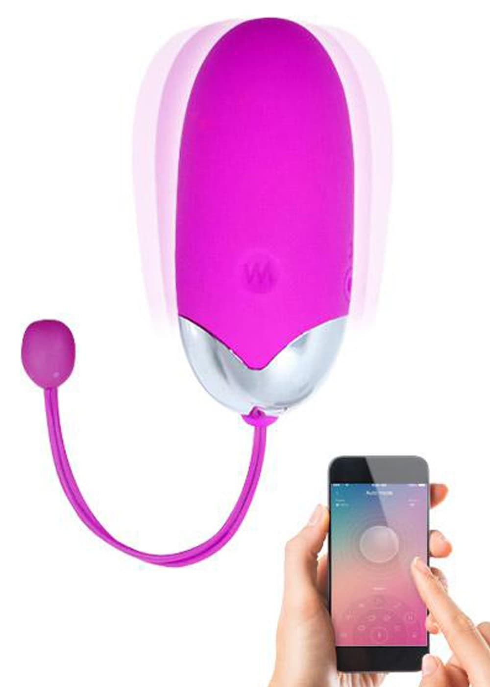 Oeuf vibrant puissant USB avec application smartphone