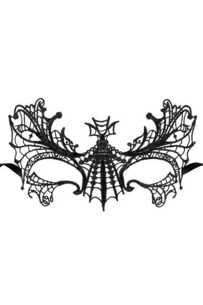 Masque souple en dentelle noire toile d'araignée
