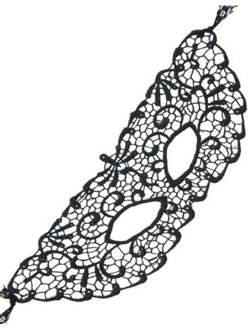 Masque souple en dentelle noire