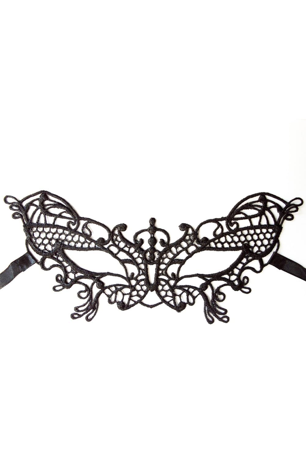 Masque souple en dentelle noire
