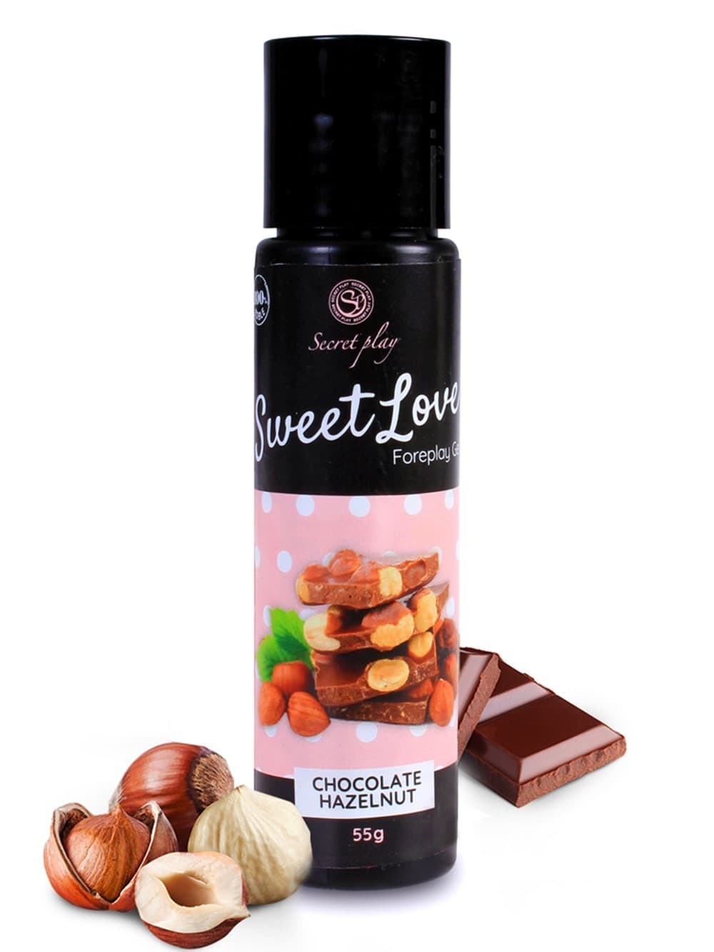 Gel lubrifiant chocolat noisette 100% comestible